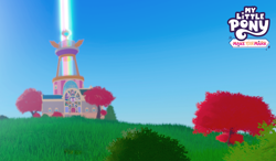 Size: 1024x600 | Tagged: safe, imported from derpibooru, crystal brighthouse, g5, my little pony logo, my little pony: make your mark, my little pony: visit maretime bay, official, roblox