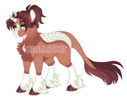 Size: 2900x2300 | Tagged: safe, artist:gigason, imported from derpibooru, oc, oc:chestnut, kirin, pony, male, obtrusive watermark, simple background, solo, transparent background, watermark