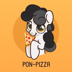 Size: 710x710 | Tagged: safe, oc, earth pony, belarus, female, food, logo, mare, oc name neededly, pizza, pon-pizza, simple background, solo