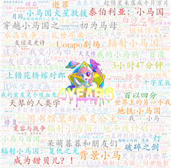 Size: 12400x12200 | Tagged: artist needed, safe, imported from derpibooru, oc, oc only, pony, chinese, fimtale, wordcloud