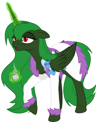 Size: 2253x2864 | Tagged: safe, artist:grypher, imported from derpibooru, trixie, oc, oc only, oc:evening "eve" canter, alicorn, pony, fallout equestria, artificial alicorn, coffee, dressing gown, green alicorn (fo:e), plushie, simple background, sleepy, solo, tired, transparent background, trixie plushie, vector