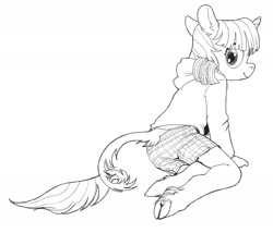 Size: 2003x1717 | Tagged: safe, artist:spectralunicorn, imported from derpibooru, twilight sparkle, anthro, classical unicorn, unguligrade anthro, unicorn, ass, black and white, butt, clothes, cloven hooves, cute, female, grayscale, hoodie, leonine tail, looking at you, looking back, looking back at you, mare, monochrome, simple background, smiling, smiling at you, solo, twiabetes, underhoof, unicorn twilight, unshorn fetlocks, white background