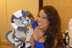 Size: 1024x684 | Tagged: safe, artist:spark-strudel, imported from derpibooru, zecora, human, zebra, brenda crichlow, irl, irl human, photo, plushie, voice actor