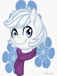 Size: 750x1000 | Tagged: safe, artist:m00nstonee, imported from derpibooru, double diamond, earth pony, pony, bust, clothes, cutie mark, g4, male, scarf, solo, stallion