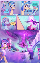 Size: 2301x3549 | Tagged: safe, artist:darlyjay, imported from derpibooru, pony, comic:save the harmony, armor, crystal guard, crystal guard armor, magic