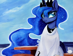 Size: 832x640 | Tagged: safe, imported from derpibooru, princess luna, alicorn, pony, ai assisted, ai content, ai generated, looking at you, smiling