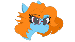 Size: 3840x2160 | Tagged: safe, artist:straighttothepointstudio, imported from derpibooru, oc, oc only, earth pony, pony, female, glasses, mare, simple background, solo, transparent background, unamused