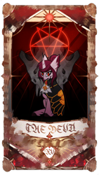 Size: 400x711 | Tagged: safe, imported from derpibooru, oc, oc:rosa maledicta, unicorn, equestria at war mod, female, solo, tarot card