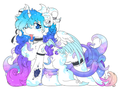 Size: 3649x2710 | Tagged: safe, artist:焰心fireworks, imported from derpibooru, oc, oc:shining blade, dracony, dragon, hybrid, original species, pony, succubus, succubus pony, simple background, solo, tentacles, transparent background