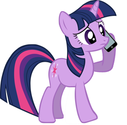 Size: 1000x980 | Tagged: safe, artist:ponysalute, imported from derpibooru, twilight sparkle, pony, unicorn, cellphone, female, hoof hold, mare, phone, simple background, smartphone, solo, transparent background, unicorn twilight, vector