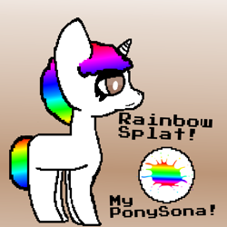 Size: 1280x1280 | Tagged: safe, artist:rxinbow, imported from derpibooru, oc, oc only, pony, female, pixel art, pixelated, ponysona, solo