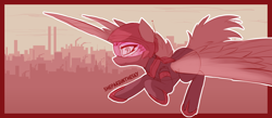 Size: 3600x1564 | Tagged: safe, artist:shepardinthesky, imported from derpibooru, pegasus, pony, flying, helmet, science fiction, sketch, solo, spread wings, visor, wings