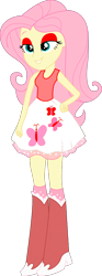 Size: 716x1920 | Tagged: safe, artist:smbros, imported from derpibooru, fluttershy, human, equestria girls, crossover, lidded eyes, simple background, solo, super mario bros., transparent background