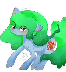 Size: 1200x1300 | Tagged: safe, artist:bbomi322, imported from derpibooru, oc, oc only, earth pony, pony, ethereal mane, eye clipping through hair, female, mare, one ear down, simple background, solo, white background, wingding eyes