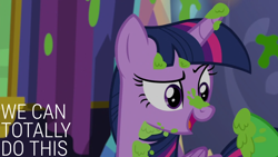 Size: 1920x1080 | Tagged: safe, edit, edited screencap, editor:quoterific, imported from derpibooru, screencap, twilight sparkle, alicorn, a flurry of emotions, mashed peas, solo, twilight sparkle (alicorn), twilight's castle