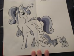 Size: 4000x3000 | Tagged: safe, artist:cutepencilcase, imported from derpibooru, princess cadance, alicorn, pony, animal, solo, traditional art