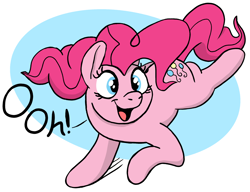 Size: 2094x1611 | Tagged: safe, artist:doodledonutart, imported from derpibooru, pinkie pie, earth pony, pony, female, ooh, open mouth, open smile, ponk, ponytober, smiling, solo