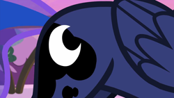 Size: 1920x1080 | Tagged: safe, imported from derpibooru, screencap, princess luna, alicorn, pony, a royal problem, season 7, close-up, cutie mark, female, folded wings, mare, pictures of butts, solo, wings