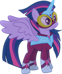 Size: 1350x1614 | Tagged: safe, artist:pascalmulokozi2, edit, edited screencap, imported from derpibooru, screencap, masked matter-horn, twilight sparkle, alicorn, pony, power ponies (episode), season 4, background removed, confused, full body, power ponies, simple background, solo, transparent background, twilight sparkle (alicorn)