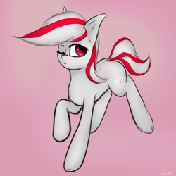 Size: 1990x1990 | Tagged: safe, artist:lu.de, imported from derpibooru, sugar moonlight, earth pony, pony, female, g5, jumping, mare, one eye closed, simple background, solo