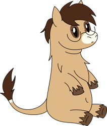 Size: 1452x1716 | Tagged: safe, artist:emc-blingds, imported from derpibooru, oc, oc only, earth pony, pony, chibi, earth pony oc, glasses, leonine tail, male, simple background, solo, stallion, tail, transparent background, unshorn fetlocks