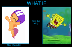 Size: 1138x744 | Tagged: safe, artist:swiftgaiathebrony, imported from derpibooru, scootaloo, fly, insect, meme, reference, scootaloo can fly, scootalove, singing, song, spongebob reference, spongebob squarepants, what if