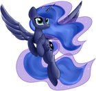 Size: 140x134 | Tagged: safe, artist:starsongdusk, imported from derpibooru, princess luna, alicorn, concerned, ethereal mane, female, mare, picture for breezies, simple background, solo, white background