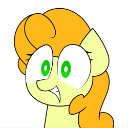 Size: 1620x1620 | Tagged: safe, artist:greenhoof, imported from derpibooru, carrot top, golden harvest, earth pony, pony, excited, female, mare, simple background, solo, transparent background, vector, white pupils