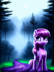 Size: 1536x2048 | Tagged: safe, derpibooru exclusive, imported from derpibooru, prompter:darbarri, oc, earth pony, pony, ai content, ai generated, forest, generator:purplesmart.ai, generator:stable diffusion, smoke, solo