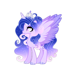 Size: 1913x1669 | Tagged: safe, artist:existencecosmos188, imported from derpibooru, oc, oc only, oc:existence, alicorn, pony, alicorn oc, base used, eyeliner, female, hoof polish, horn, jewelry, makeup, mare, simple background, tiara, transparent background, wings