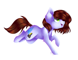 Size: 1985x1537 | Tagged: safe, artist:prettyshinegp, imported from derpibooru, oc, oc only, earth pony, pony, ear piercing, earth pony oc, piercing, raised hoof, signature, simple background, smiling, solo, transparent background