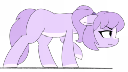 Size: 2182x1240 | Tagged: safe, artist:ahobobo, imported from derpibooru, oc, oc only, oc:mio, earth pony, pony, animated, simple background, solo, walk cycle, walking, white background