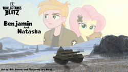 Size: 1920x1080 | Tagged: safe, artist:edy_january, artist:fluttershy_art.nurul, edit, imported from derpibooru, vector edit, big macintosh, fluttershy, human, equestria girls, clothes, female, fluttermac, girls und panzer, jacket, male, malinovka, marine, marines, military, military uniform, plushie, russia, saunders, shipping, sky, straight, tank (vehicle), teddy bear, uniform, united states, usmc, vector, vector used