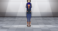 Size: 1366x727 | Tagged: safe, artist:twilightcloversuper8, imported from derpibooru, twilight sparkle, oc, oc:bryan helzer, human, boots, clothes, denim, duo, glasses, height difference, humanized, jacket, jeans, kisekae, looking at you, pants, shipping, shirt, shoes, shorts, socks, vest