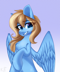 Size: 1500x1800 | Tagged: safe, artist:rinteen, imported from derpibooru, oc, pegasus, pony, solo