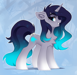 Size: 2654x2586 | Tagged: safe, artist:zlatavector, imported from derpibooru, oc, oc only, oc:stardust splash, pony, unicorn, accessory, aeroverse, commission, jewelry, looking back, ring, solo, tail, tail ring