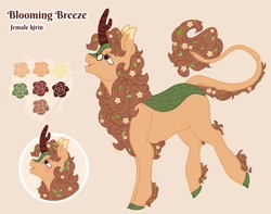 Size: 1280x1009 | Tagged: safe, artist:skior, imported from derpibooru, oc, oc:blooming breeze, kirin, female, glasses, reference sheet, solo