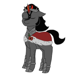 Size: 1000x1000 | Tagged: safe, artist:lil_vampirecj, imported from derpibooru, king sombra, pony, unicorn, the crystal empire, eyes closed, flower, poppy, remembrance, remembrance day, simple background, solo, the crystal empire 10th anniversary, transparent background