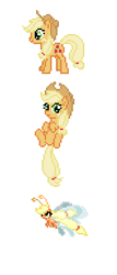 Size: 165x387 | Tagged: artist needed, source needed, safe, imported from derpibooru, applejack, breezie, earth pony, pony, breeziefied, comic, pixel art, simple background, solo, species swap, white background