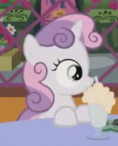Size: 172x212 | Tagged: safe, artist:jan, imported from derpibooru, sweetie belle, pony, unicorn, button's adventures, animated, cropped, dancing, loop