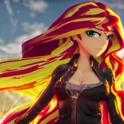 Size: 1080x1080 | Tagged: safe, imported from derpibooru, sunset shimmer, human, ai content, ai generated, clothes, female, generator:stable diffusion, humanized, jacket, prompter:vinphu1, solo