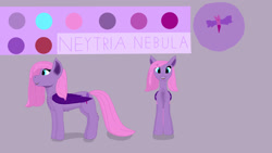 Size: 1920x1080 | Tagged: safe, imported from derpibooru, oc, oc:neytrianebula, bat pony, undead, vampire, vampony, bat pony oc, eeee, female, mare, reference sheet