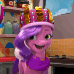 Size: 512x512 | Tagged: safe, imported from derpibooru, screencap, pipp petals, zipp storm, pegasus, pony, spoiler:g5, spoiler:winter wishday, adorapipp, animated, clothes, cropped, cute, female, g5, gif, hat, mare, mare stream, scarf, solo focus, winter wishday