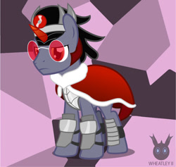 Size: 765x726 | Tagged: safe, artist:wheatley r.h., derpibooru exclusive, imported from derpibooru, oc, crystal pony, pony, unicorn, clothes, glasses, horn, male, silver, simple background, solo, stallion, the crystal empire 10th anniversary, unicorn oc, vector, watermark
