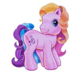 Size: 1557x1557 | Tagged: safe, imported from derpibooru, toola roola, earth pony, pony, female, g3, official, paintbrush, simple background, solo, standing, transparent background