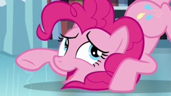 Size: 1280x720 | Tagged: safe, artist:hourlypony, imported from derpibooru, screencap, pinkie pie, the crystalling, face down ass up, female, looking back, out of context