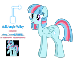 Size: 5434x4389 | Tagged: safe, artist:equestria secret guard, imported from derpibooru, oc, oc only, oc:jungle valley, oc:丛谷, pegasus, pony, pony creator, chinese, female, mare, pegasus oc, simple background, solo, transparent background, vector, wings