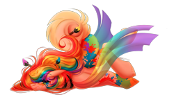 Size: 2500x1500 | Tagged: safe, artist:inspiredpixels, imported from derpibooru, oc, oc:crayola, earth pony, pony, disgruntled, faceplant, female, mare, paintbrush, simple background, solo, transparent background