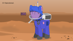 Size: 1280x720 | Tagged: safe, artist:eagle1division, imported from derpibooru, twilight sparkle, pony, unicorn, astronaut, bag, cute, drinking, eyes closed, female, mare, mars, saddle bag, solo, space, spacesuit, twiabetes, unicorn twilight