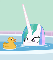 Size: 950x1080 | Tagged: safe, artist:agrol, imported from derpibooru, princess celestia, alicorn, pony, bath, bathtub, cropped, cute, cutelestia, female, mare, missing accessory, off model, rubber duck, solo, wet, wet mane, youtube link